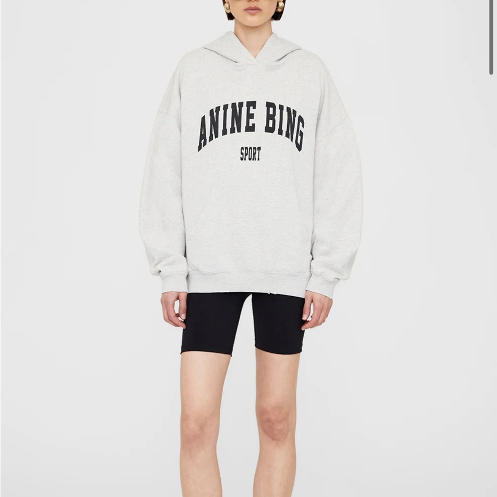 Anine Bing L Harvey Sweatshirt Heather Grey